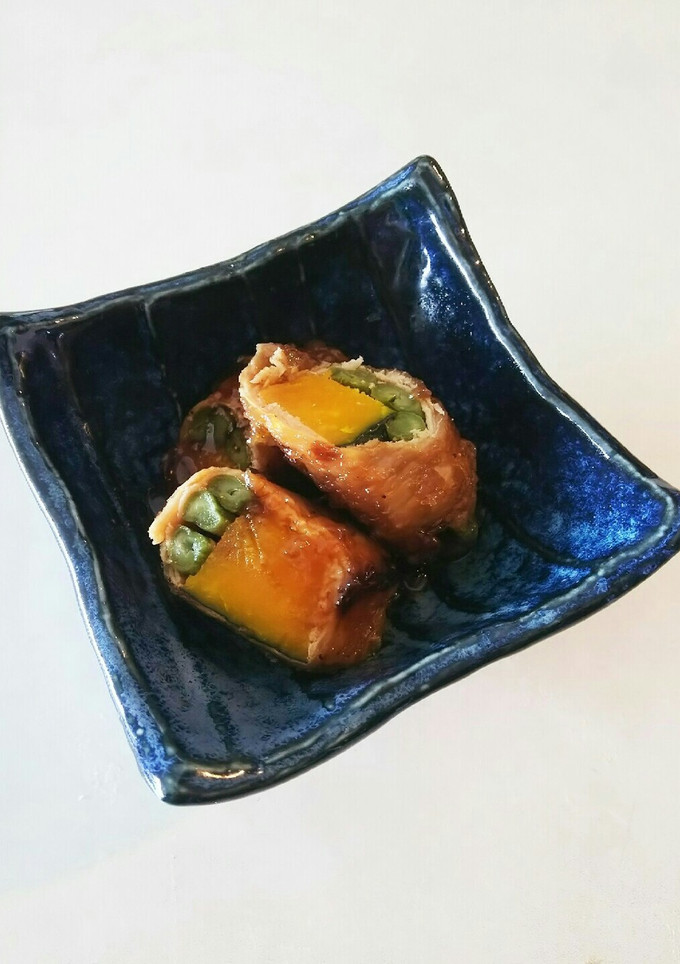 かぼちゃといんげんの豚肉巻き(照焼き)-レシピのメイン写真