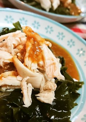 簡単！【ささみとワカメの辛子酢味噌かけ】-レシピのメイン写真