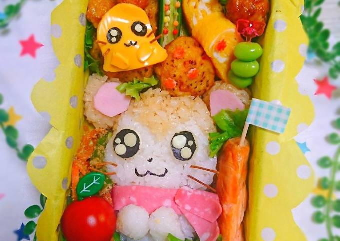 とっとこハム太郎『マフラーちゃん』弁当♡ by にｬん吉♡ 【クックパッド】 簡単おいしいみんなのレシピが392万品