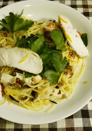 ゆず香るチキンのパスタ-レシピのメイン写真
