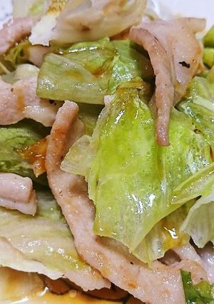 豚トロとレタスのポン酢炒め-レシピのメイン写真