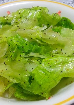 簡単!美味しい!レタスだけサラダ♪-レシピのメイン写真