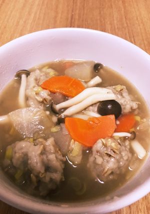 腸まで届くバリ蕎麦がき団子汁-レシピのメイン写真