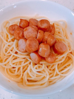 レンジで簡単!バター醤油ソーセージパスタ-レシピのメイン写真