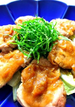 低糖質！レンジで簡単！豚ヒレ肉の梅肉蒸し-レシピのメイン写真