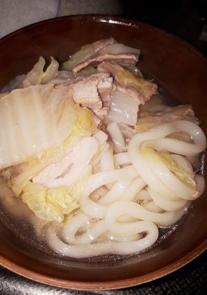 残った豚バラ白菜でうどん-レシピのメイン写真