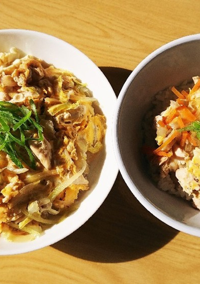 ささみの親子丼!油揚げでかさ増ジューシー-レシピのメイン写真