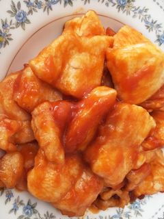 やわらか鶏むね肉の甘酢ケチャップ炒め-レシピのメイン写真