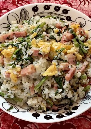 ふんわり甘い♡大根葉とベーコンの混ぜご飯-レシピのメイン写真