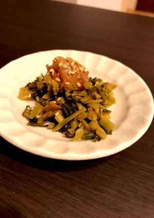 かぶの葉の梅干し炒め-レシピのメイン写真