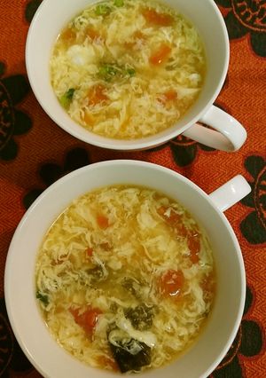 卵とトマトの朝スープ-レシピのメイン写真
