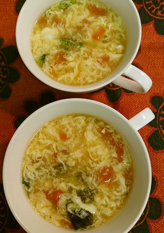 卵とトマトの朝スープ-レシピのメイン写真