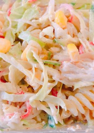 カニカマと野菜のごまマヨ☆マカロニサラダ-レシピのメイン写真