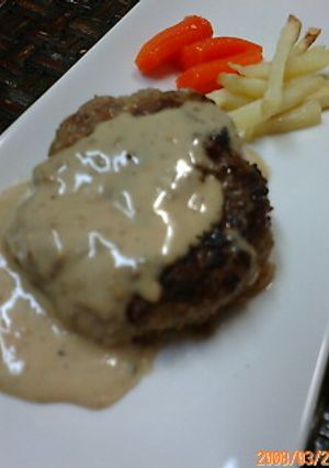 私のハンバーグ　黄金率　(ごまクリーム）-レシピのメイン写真