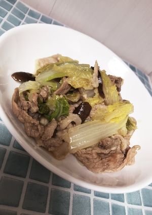 白菜とキノコの煮浸し風炒め♥-レシピのメイン写真