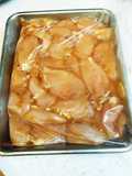 下味冷凍☆むね肉で簡単しょうが焼き風
