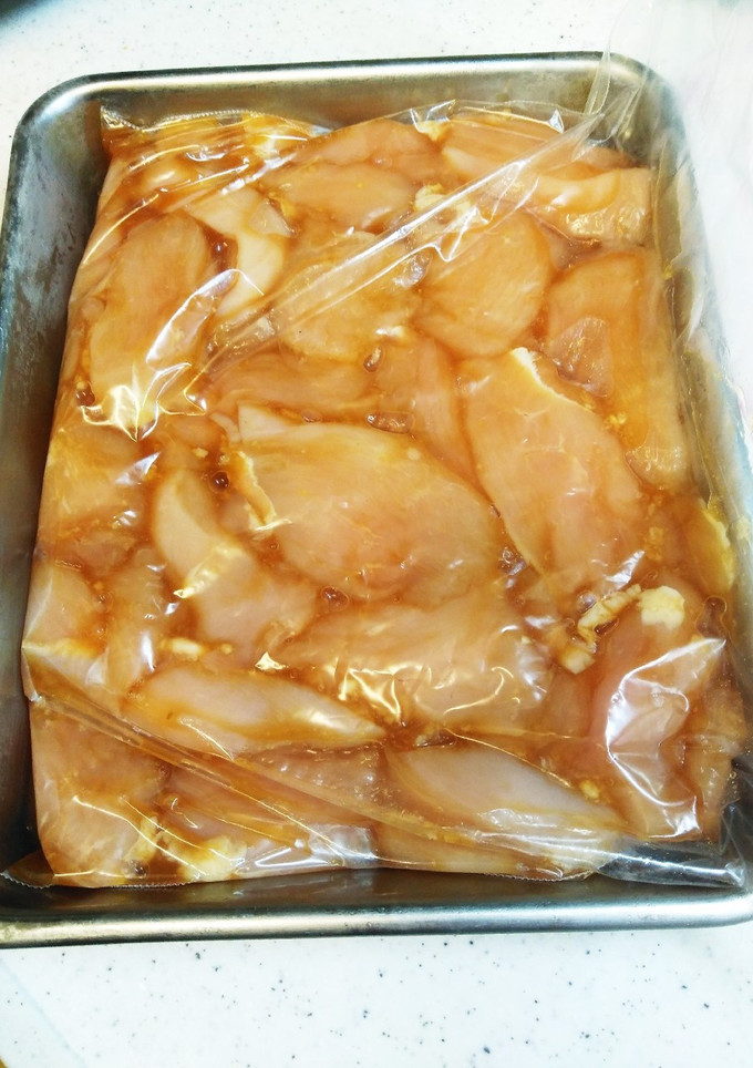下味冷凍☆むね肉で簡単しょうが焼き風-レシピのメイン写真