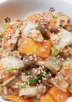 ツナとマヨポンで野菜炒め！-レシピのメイン写真