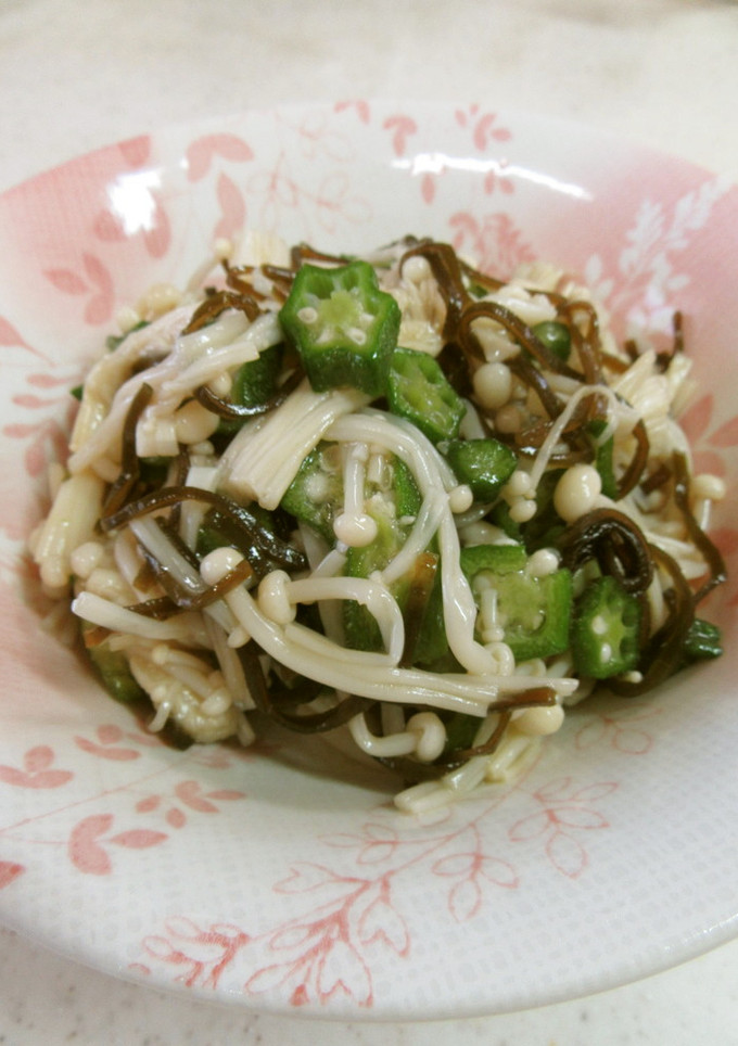 えのきとオクラの塩昆布和え-レシピのメイン写真