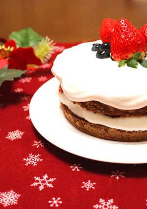 ＊苺とチョコレートのクリスマスケーキ＊-レシピのメイン写真