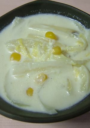 ♫簡単過ぎ★白菜と玉ねぎのミルクスープ★-レシピのメイン写真