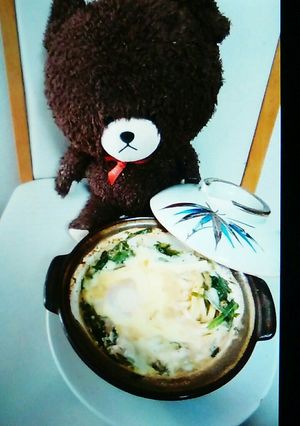 めんつゆ牛乳味噌チーズ鍋焼きうどん❗-レシピのメイン写真