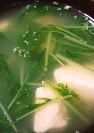 水菜と豆腐の簡単スープ-レシピのメイン写真