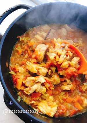 サワーキャベツ入り鶏もも肉の無水カレー-レシピのメイン写真