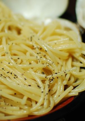 ハマグリの酒蒸し…の後の魚介濃厚パスタ!-レシピのメイン写真