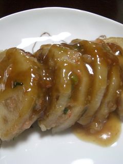 れんこんのエビはさみ焼き-レシピのメイン写真