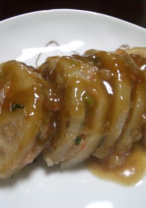 れんこんのエビはさみ焼き-レシピのメイン写真