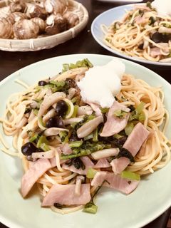 ☆簡単☆大根の葉としめじの和風スパゲティ-レシピのメイン写真