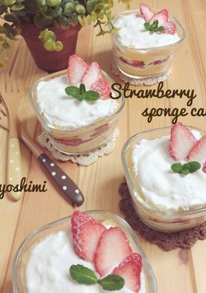 グラスde簡単♡いちごのショートケーキ♡-レシピのメイン写真