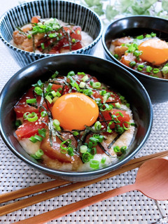 簡単★漬けマグロの山かけ丼-レシピのメイン写真