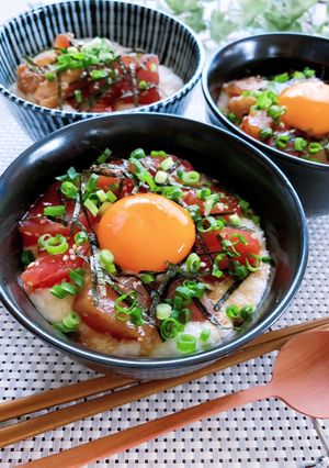 簡単★漬けマグロの山かけ丼-レシピのメイン写真