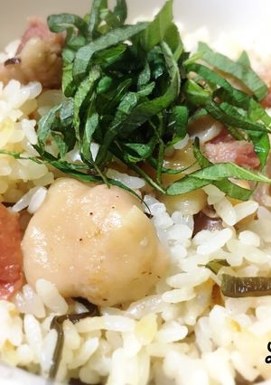 焼き鳥と梅干しの炊き込みご飯-レシピのメイン写真