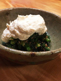 春菊のかつお胡麻和え〜豆腐クリーム添え〜-レシピのメイン写真