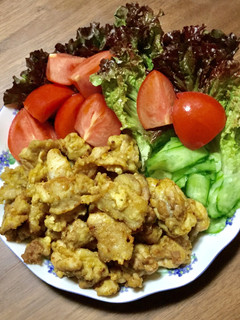 雑な男料理:カレー風味の薄味鶏唐揚げ!!-レシピのメイン写真