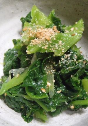 簡単に作れる「かつお菜の胡麻あえ」-レシピのメイン写真