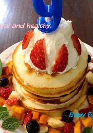 ♡ お祝いパンケーキ 離乳食 ♡-レシピのメイン写真