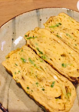 海苔の佃煮とねぎの玉子焼き-レシピのメイン写真