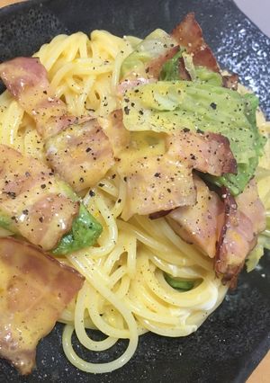 カボスとレタスのさっぱりカルボナーラ-レシピのメイン写真