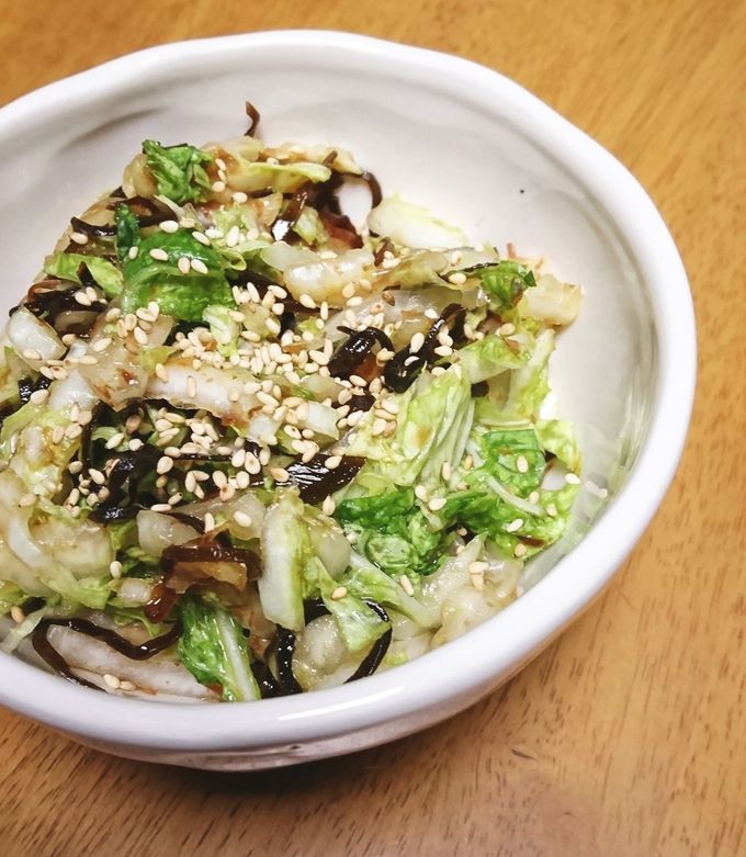 かんたん5分！白菜の塩昆布和え-レシピのメイン写真