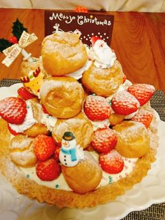 簡単 クリスマスケーキクロカンブッシュ-レシピのメイン写真