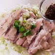 茹で鶏ねぎ塩ピーナッツ味噌
