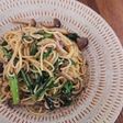 キノコと春菊のゆず胡椒パスタ
