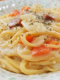 超簡単★余ったシチューでクリームパスタ♪-レシピのメイン写真