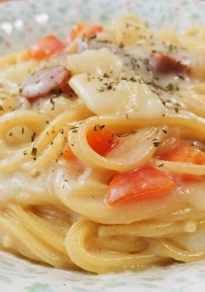 超簡単★余ったシチューでクリームパスタ♪-レシピのメイン写真
