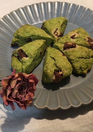 【簡単・おやつ】抹茶チョコスコーン-レシピのメイン写真