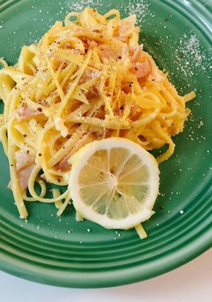 濃厚レモンカルボナーラ✩湯煎でダマなし！-レシピのメイン写真